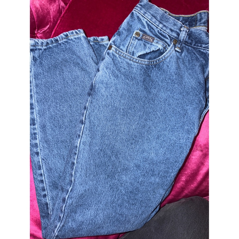 Vintage Riders by Lee High Waisted Tapered Leg Jeans Medium Wash Cotton Size 10M